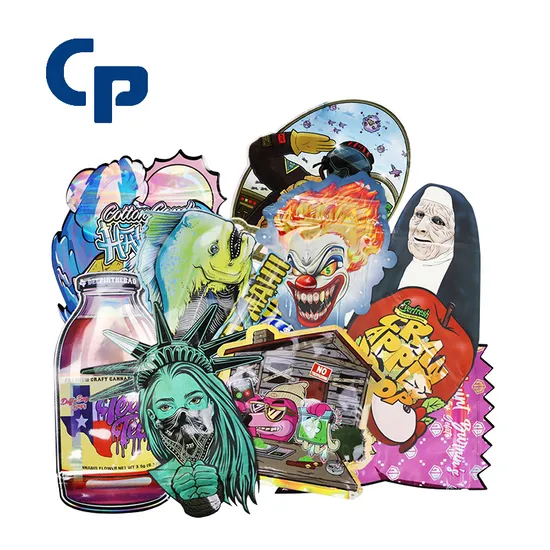 Custom Print Resealable Children Proof Zip Lock Soft Touch Seed Sugar Gummy Flower Goodie Die Cut Special Shapecookie Candy Snack Nicotine Plastic Mylar Bag 